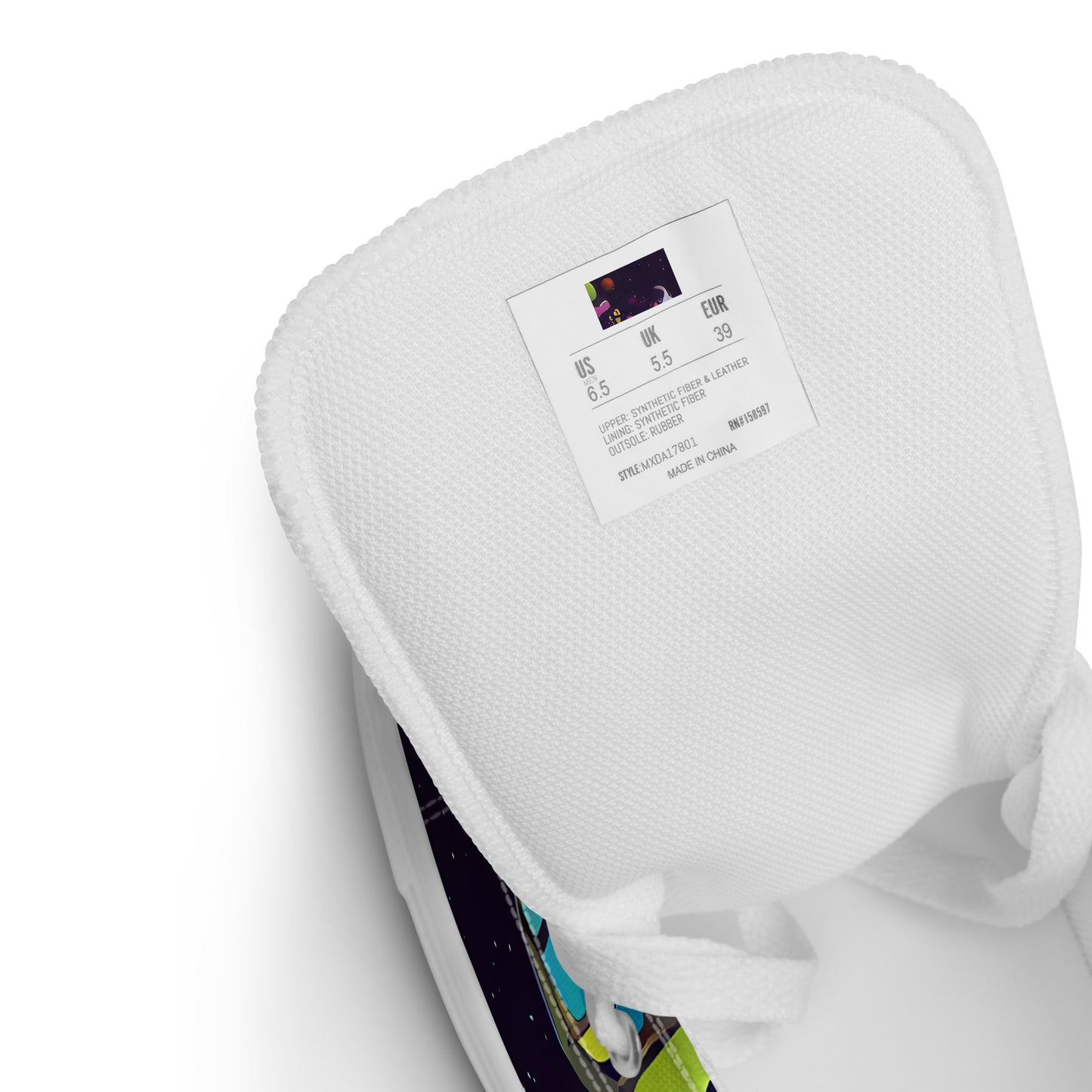 Women's High Top Canvas Shoes - Galactic Playground