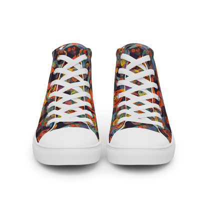 Women's High Top Canvas Shoes - Galactic Faces