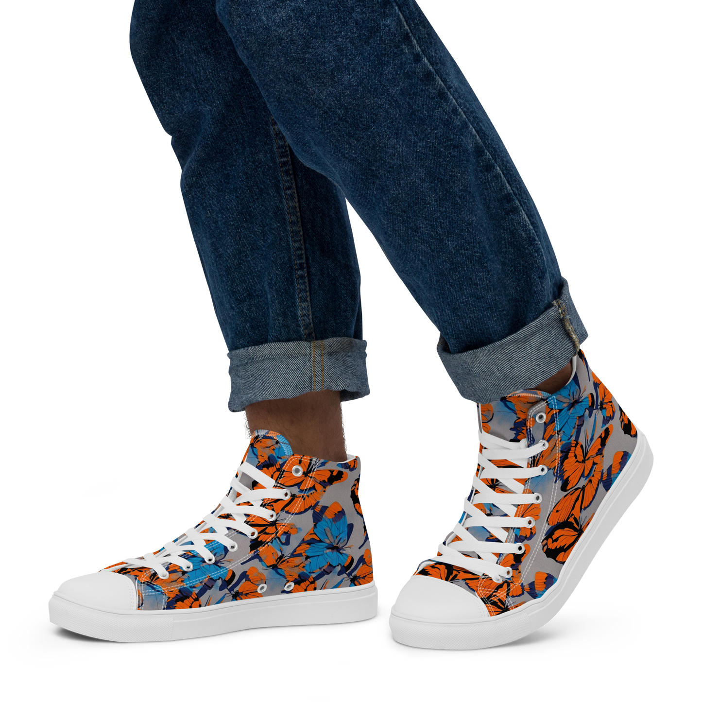 Men's High Top Canvas Shoes - Flutter Wave