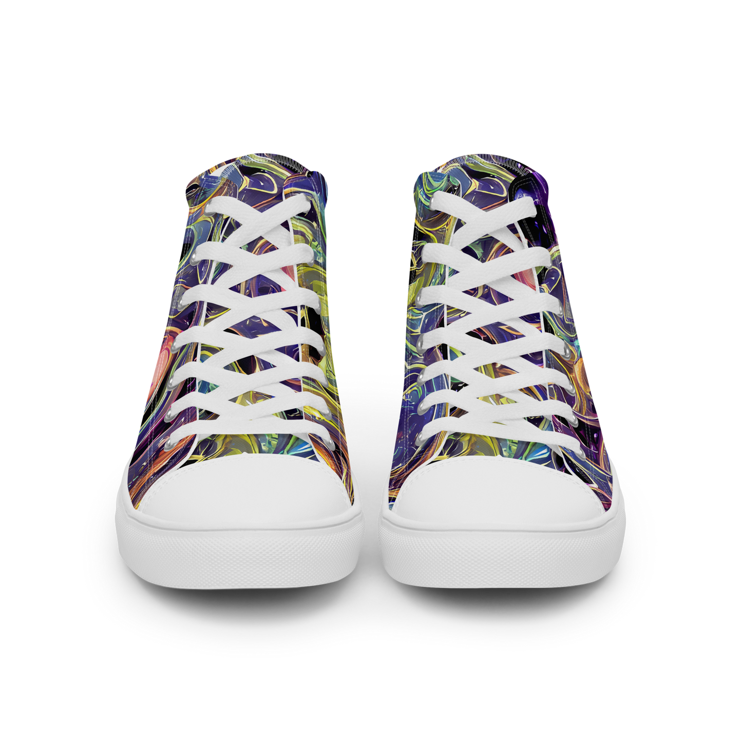 Men's High Top Canvas Shoes - Lebacq Swirl