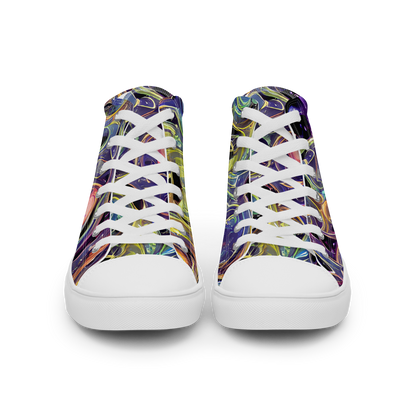 Men's High Top Canvas Shoes - Lebacq Swirl