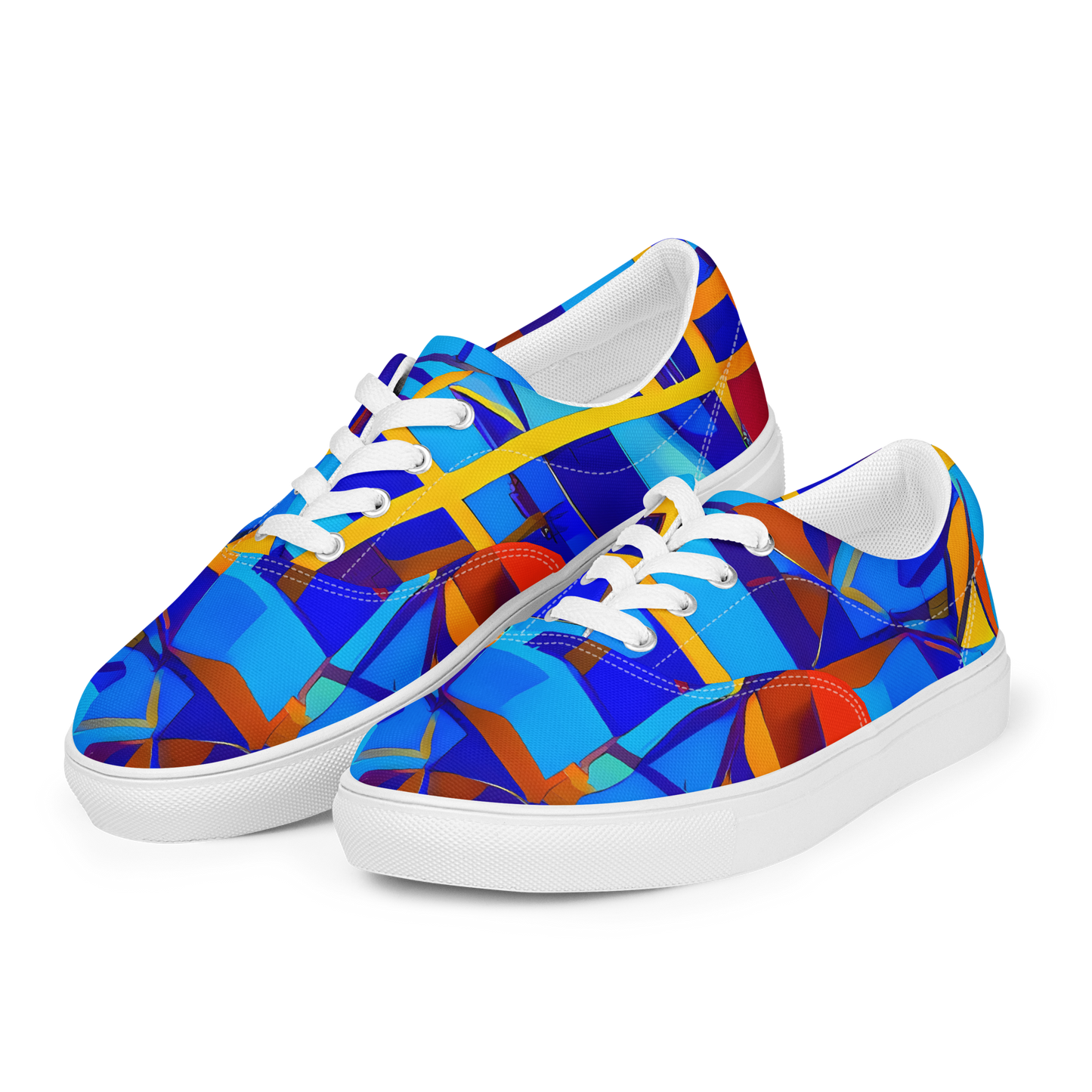 Women's Lace-Up Canvas Shoes - Radiant Labyrinth