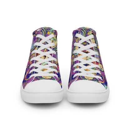 Men's High Top Canvas Shoes - Spiral of Stardust