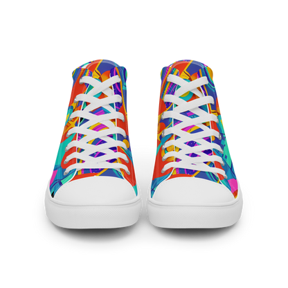 Women's High Top Canvas Shoes - Blast of Color