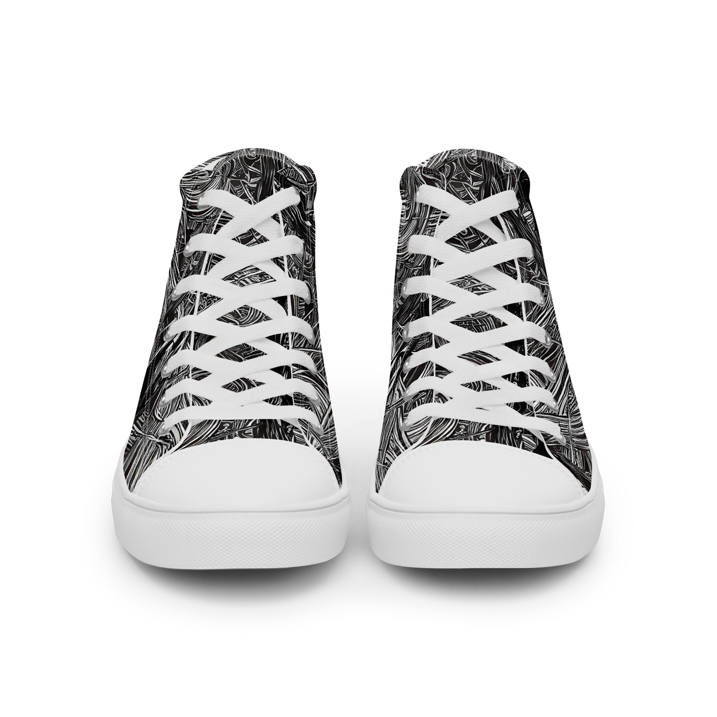 Men's High Top Canvas Shoes - Mesmeric Tangles
