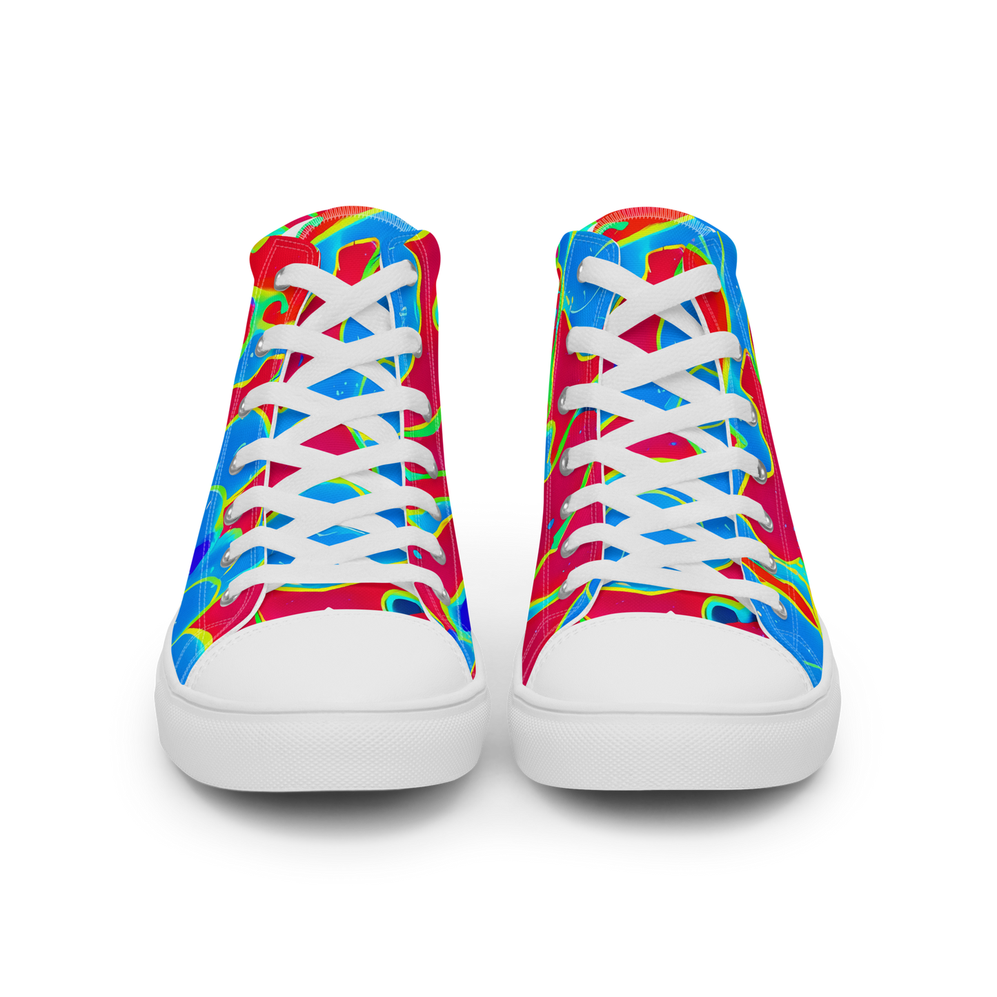 Women's High Top Canvas Shoes - Electric Bloom