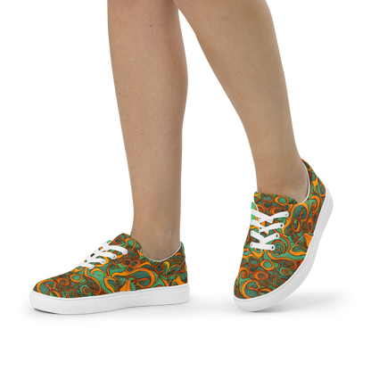 Women's Lace-Up Canvas Shoes - Nebula Nodes