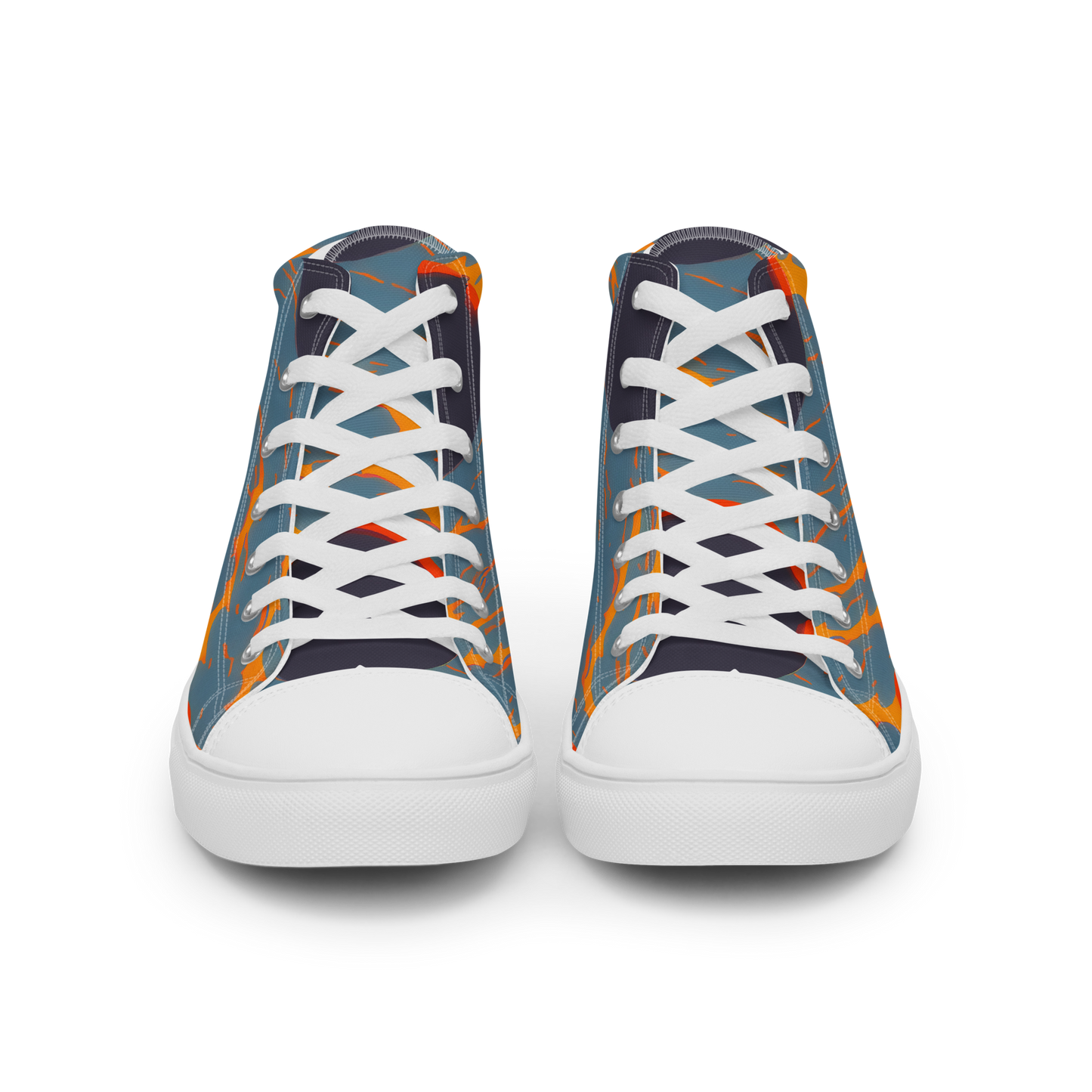 Men's High Top Canvas Shoes - Flames of Gravity