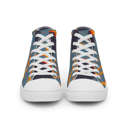 Men's High Top Canvas Shoes - Flames of Gravity