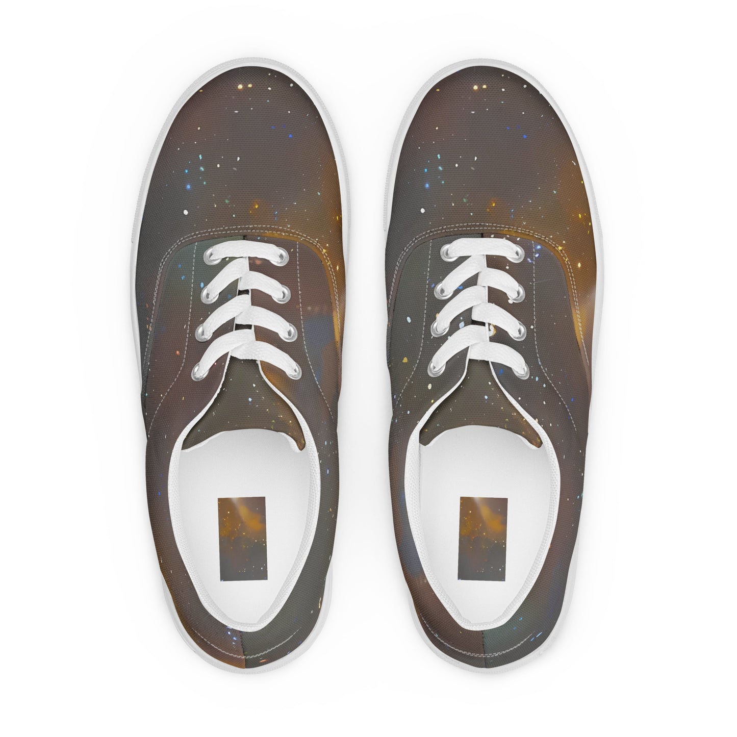 Women's Lace-Up Canvas Shoes - Gilded Galaxies
