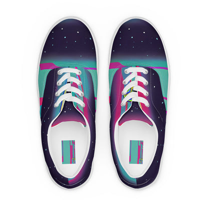 Women's Lace-Up Canvas Shoes - Astro Pop