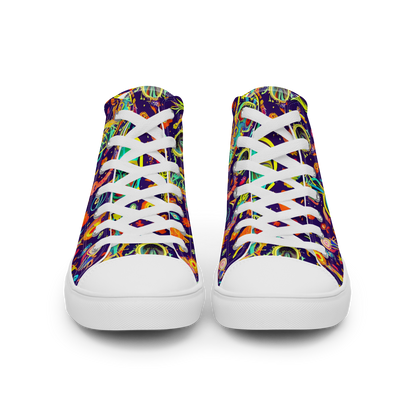 Men's High Top Canvas Shoes - Celestial Quirk