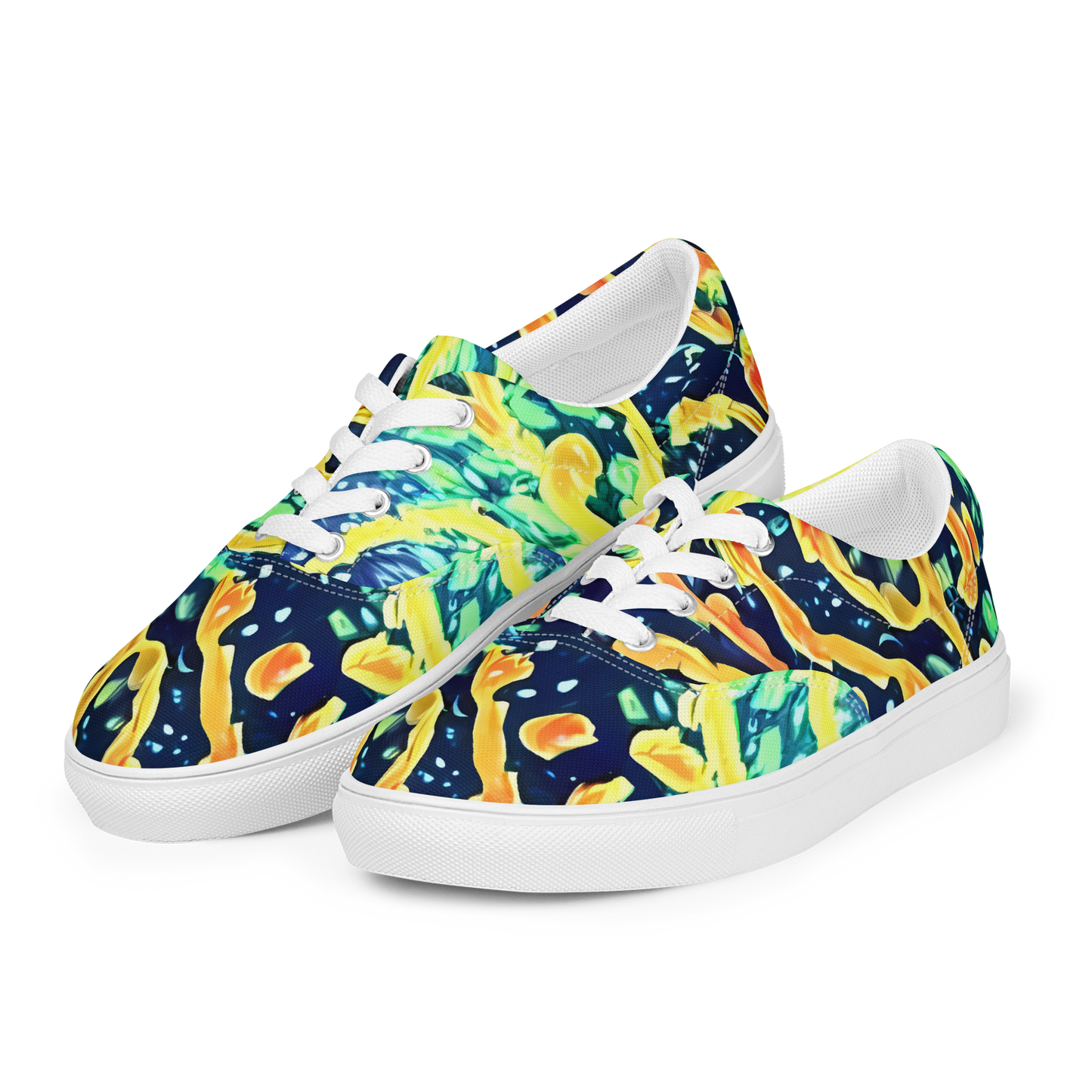 Women's Lace-Up Canvas Shoes - Vortex Glow