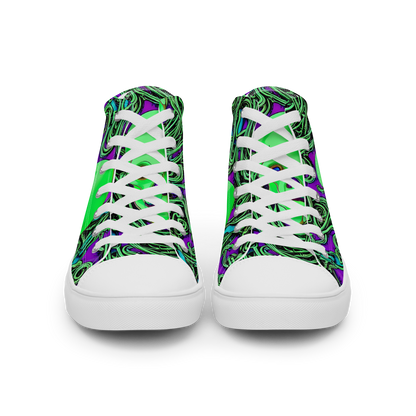 Men's High Top Canvas Shoes - Ghostly Labyrinth