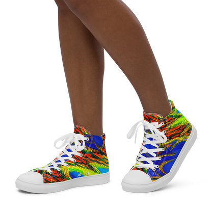 Women's High Top Canvas Shoes - Hodgkin's Blaze