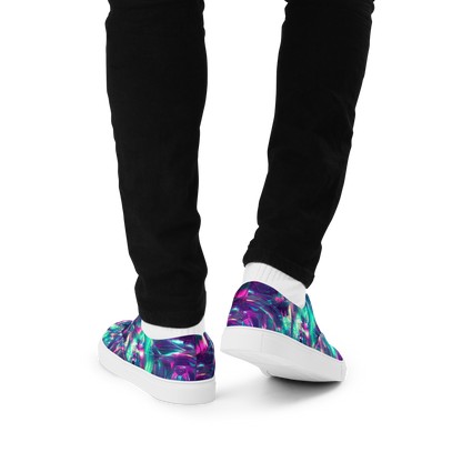 Men's Lace-Up Canvas Shoes - Synthwave Surge