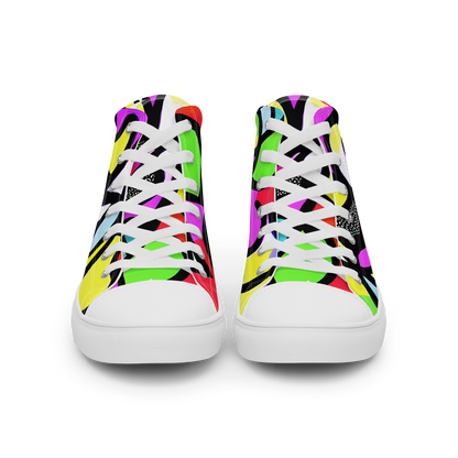 Men's High Top Canvas Shoes - Vivid Serenade