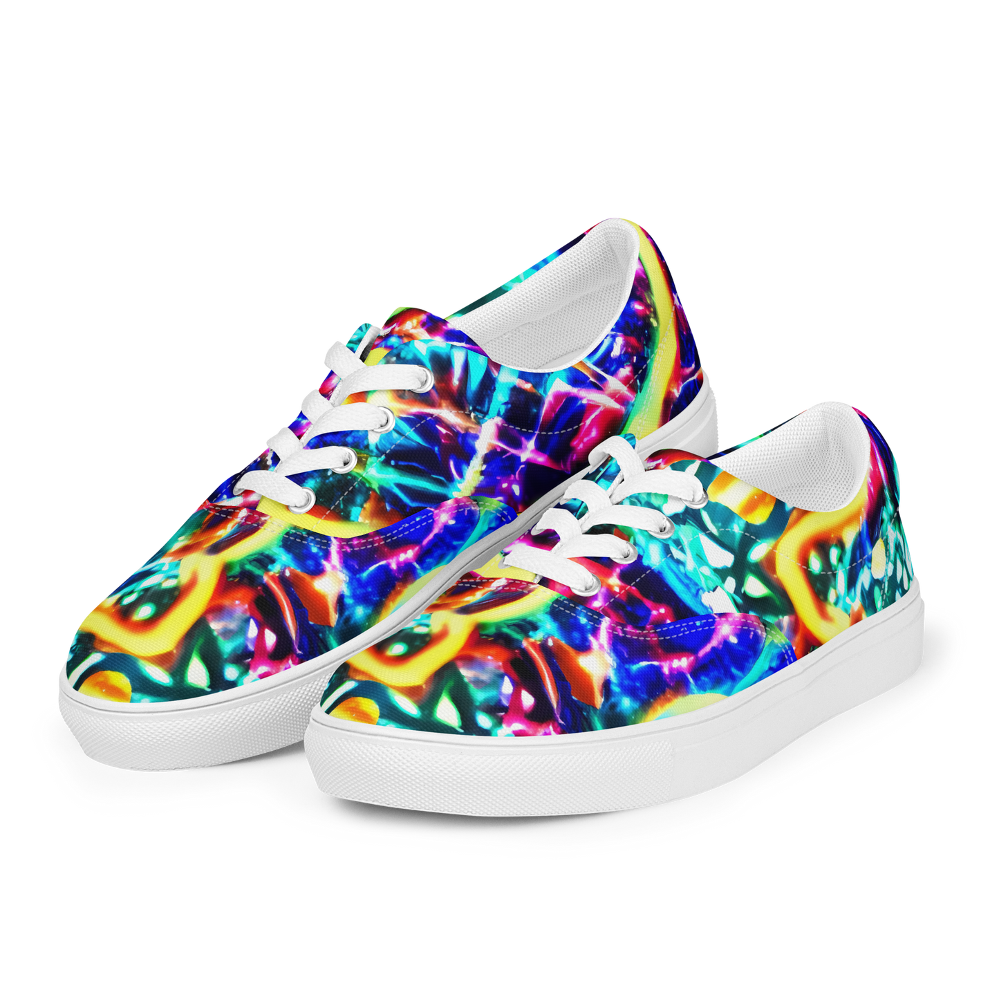 Women's Lace-Up Canvas Shoes - Fynesian Galaxy