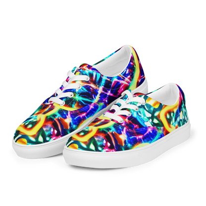 Women's Lace-Up Canvas Shoes - Fynesian Galaxy