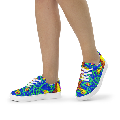 Women's Lace-Up Canvas Shoes - Sprawling Spectacle