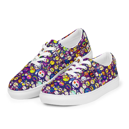 Women's Lace-Up Canvas Shoes - Mosaic Moods