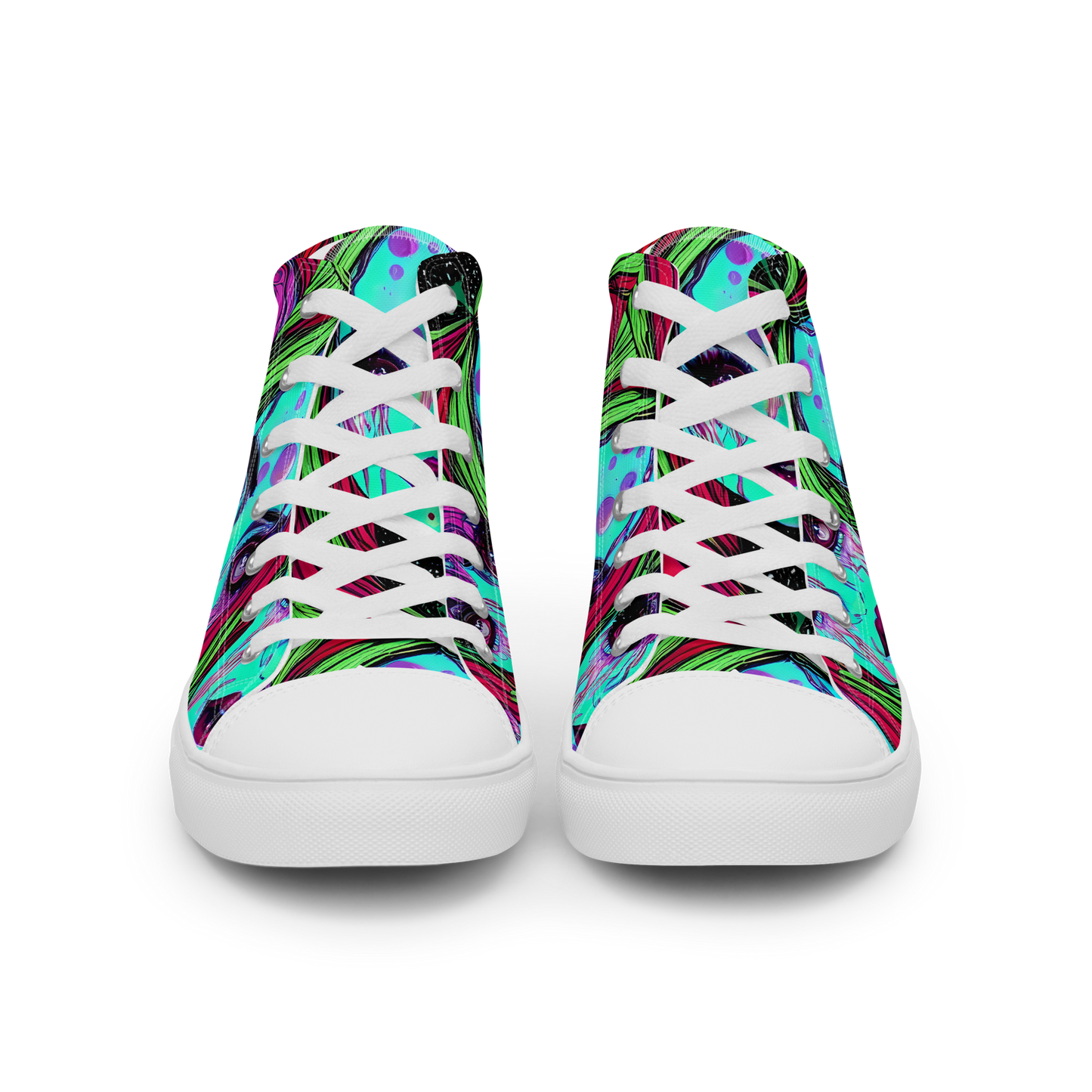 Men's High Top Canvas Shoes - Luminous Nightfall