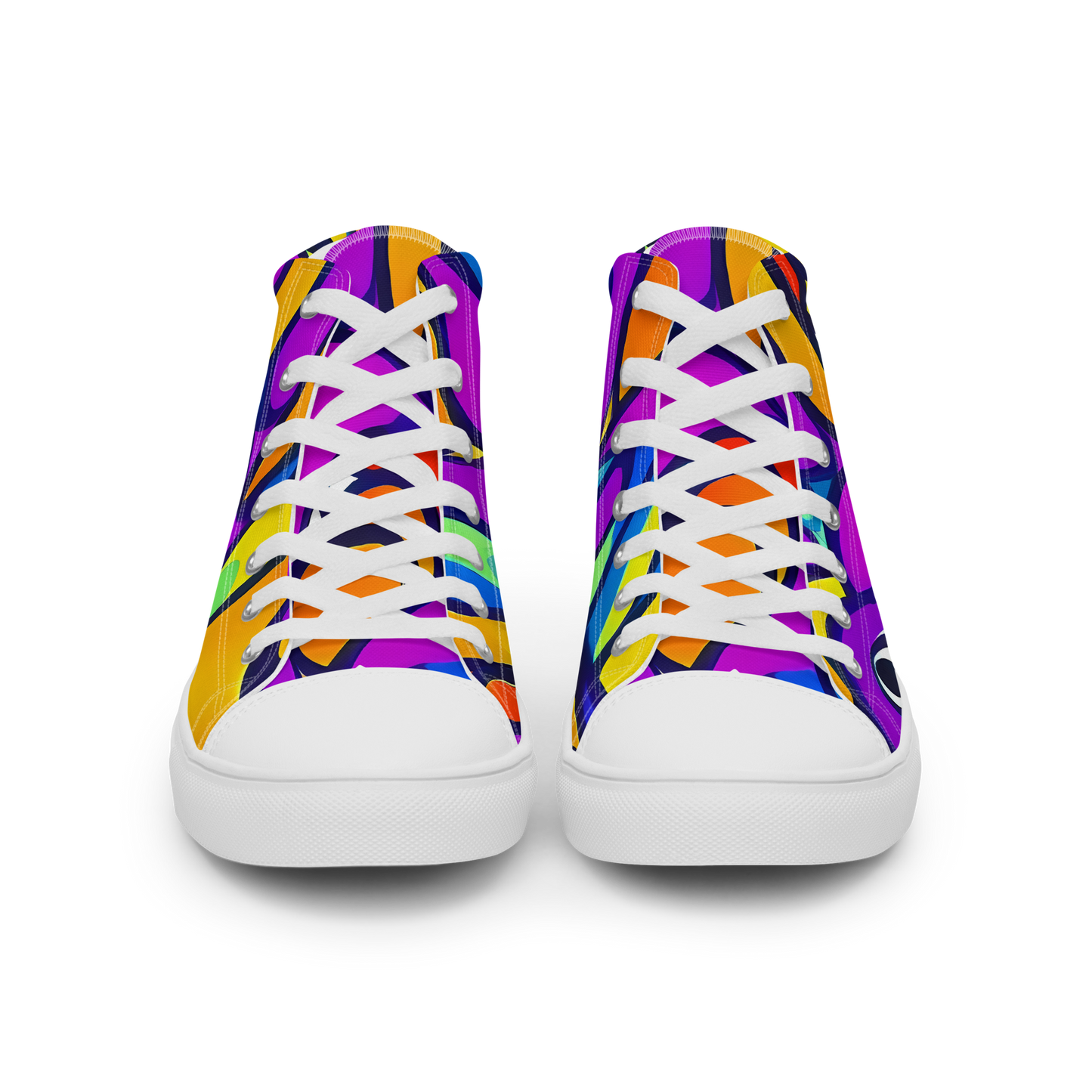 Women's High Top Canvas Shoes - Kaleido Fish