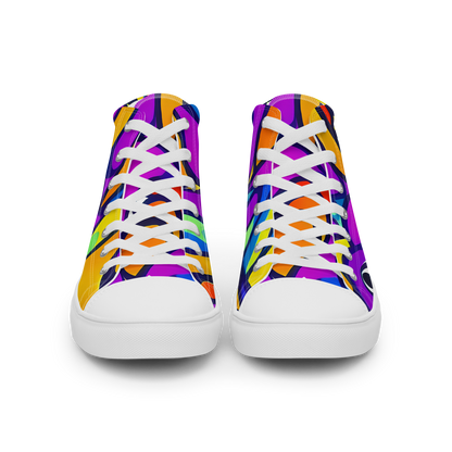 Women's High Top Canvas Shoes - Kaleido Fish