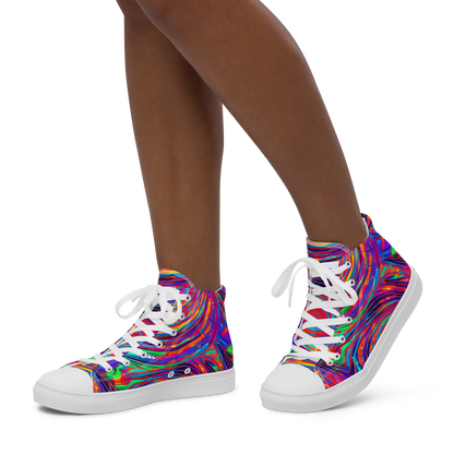 Women's High Top Canvas Shoes - Quantum Spiral