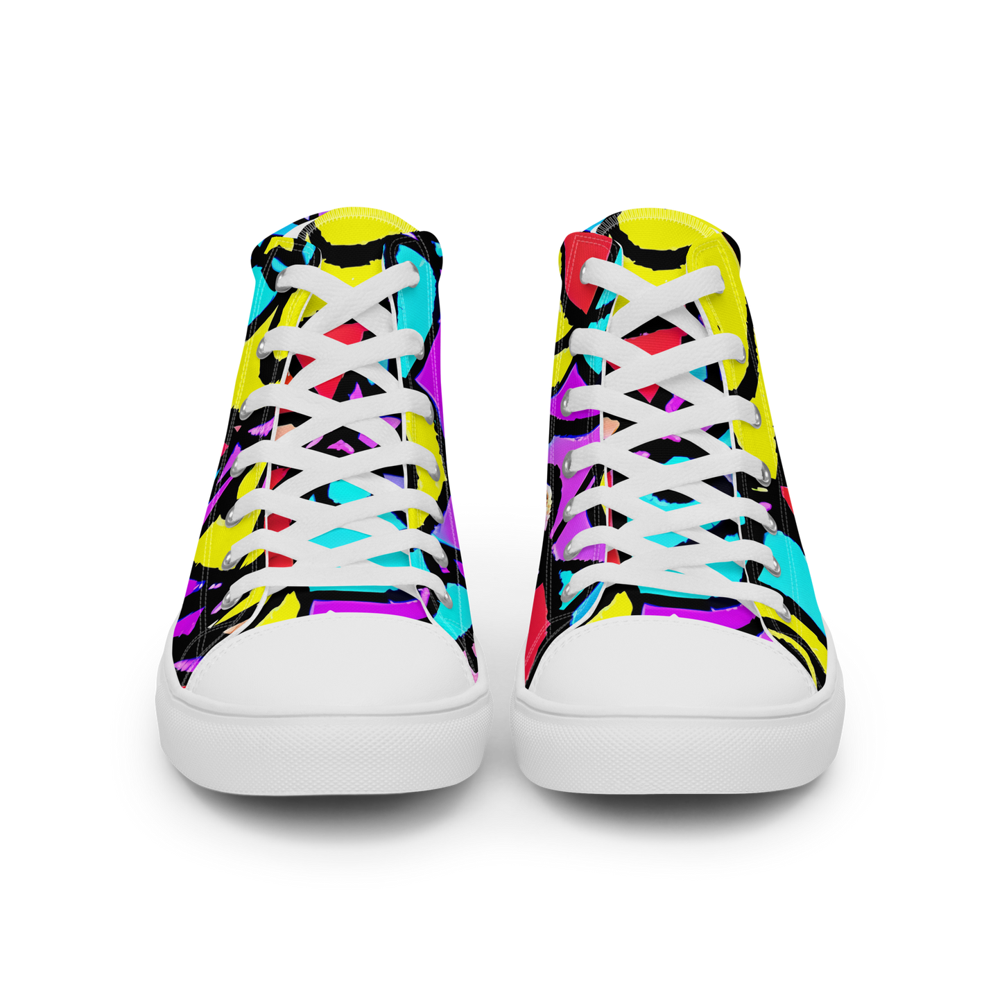 Women's High Top Canvas Shoes - Radiant Chaos