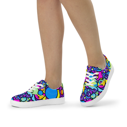 Women's Lace-Up Canvas Shoes - Enchanted Orbs