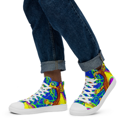 Men's High Top Canvas Shoes - Sprawling Spectacle