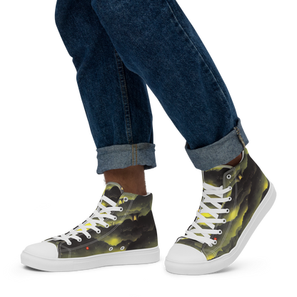 Men's High Top Canvas Shoes - Spectral Isle