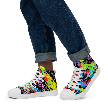 Men's High Top Canvas Shoes - Pollock Pulse