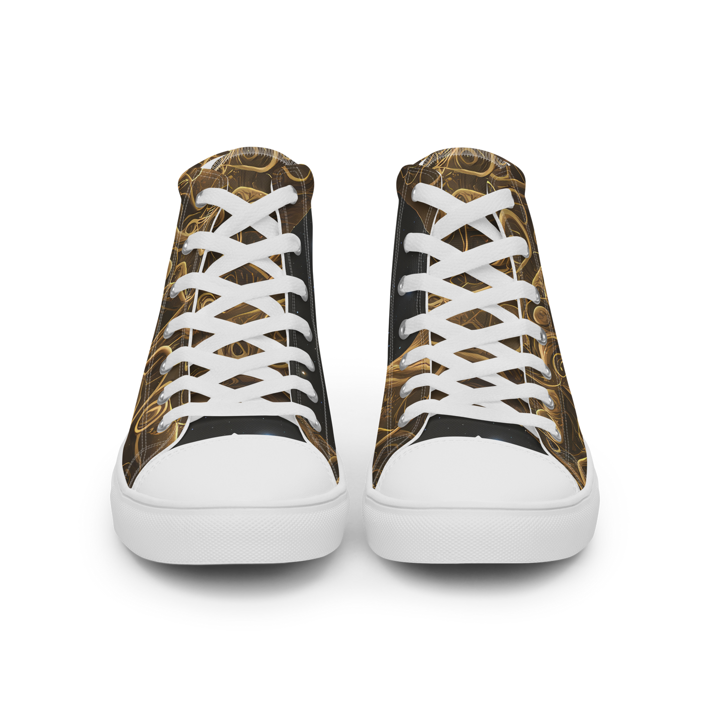 Women's High Top Canvas Shoes - Gilded Reverie