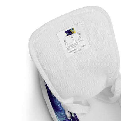 Women's High Top Canvas Shoes - Dynamic Doodles