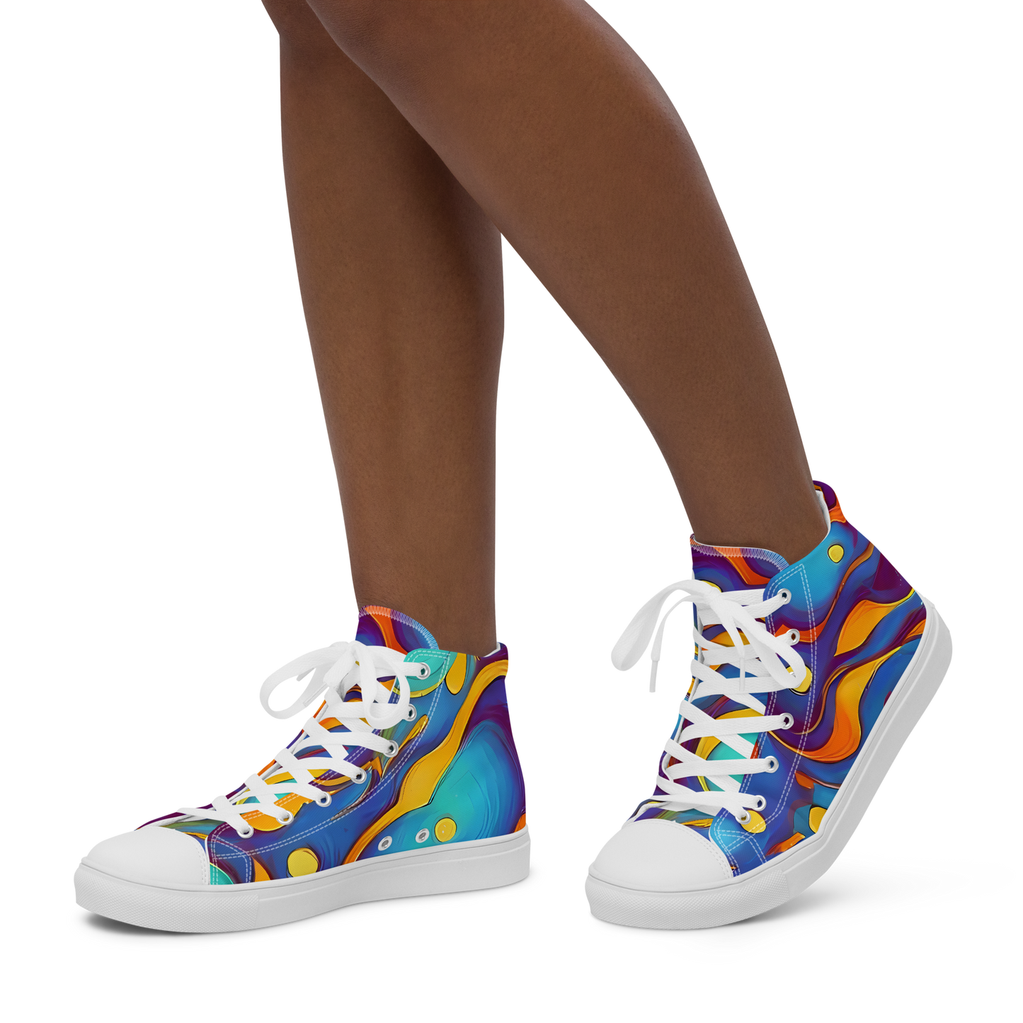 Women's High Top Canvas Shoes - Pelton Swirl