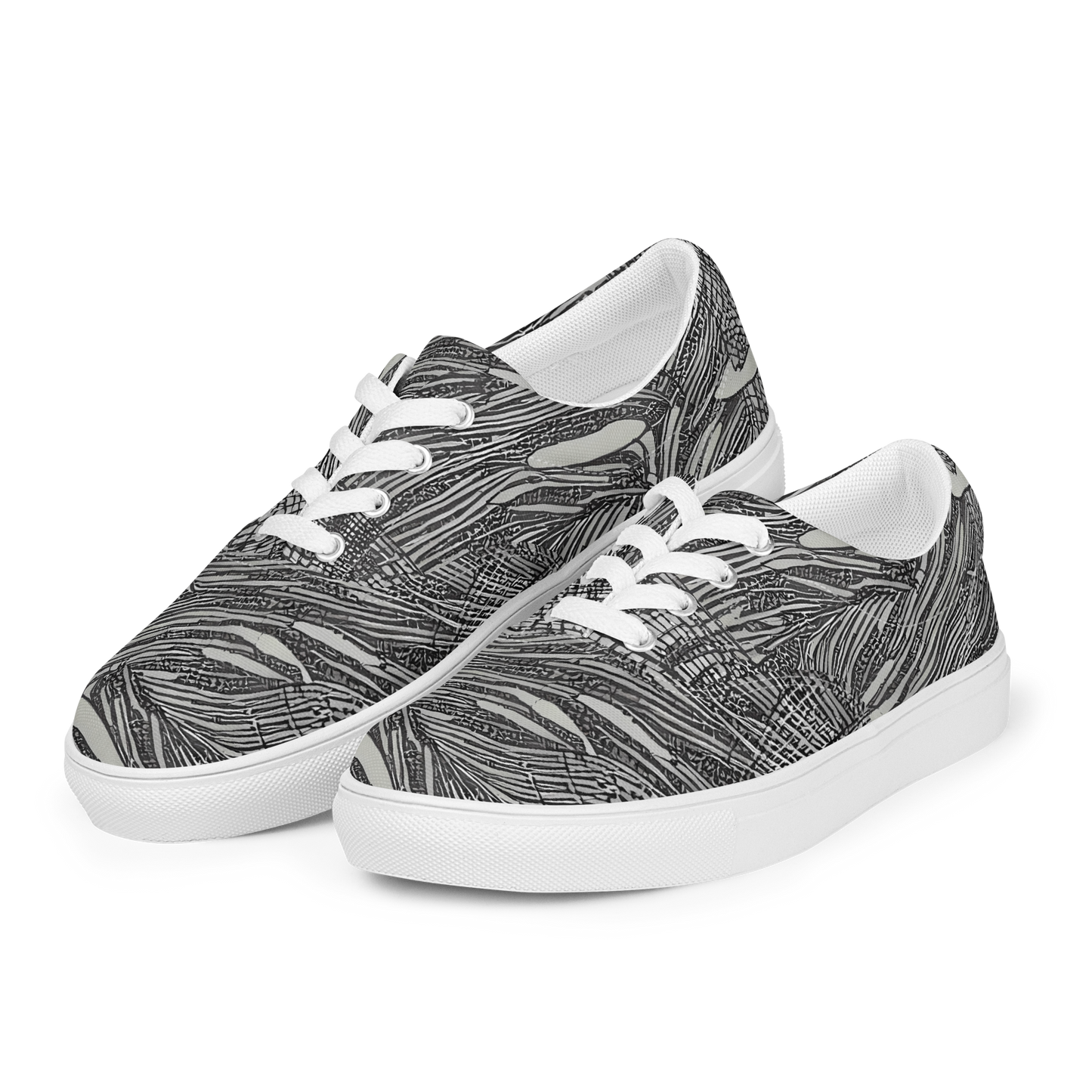 Women's Lace-Up Canvas Shoes - Sable Currents