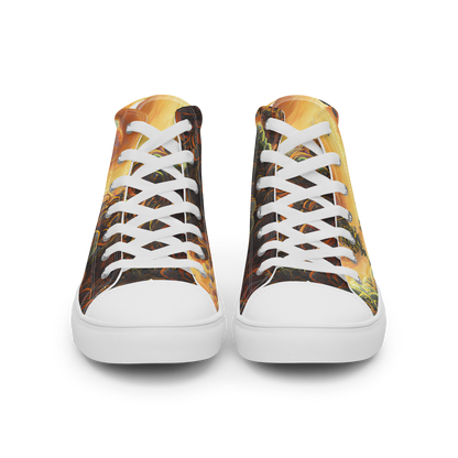 Women's High Top Canvas Shoes - Volcanic Cascade