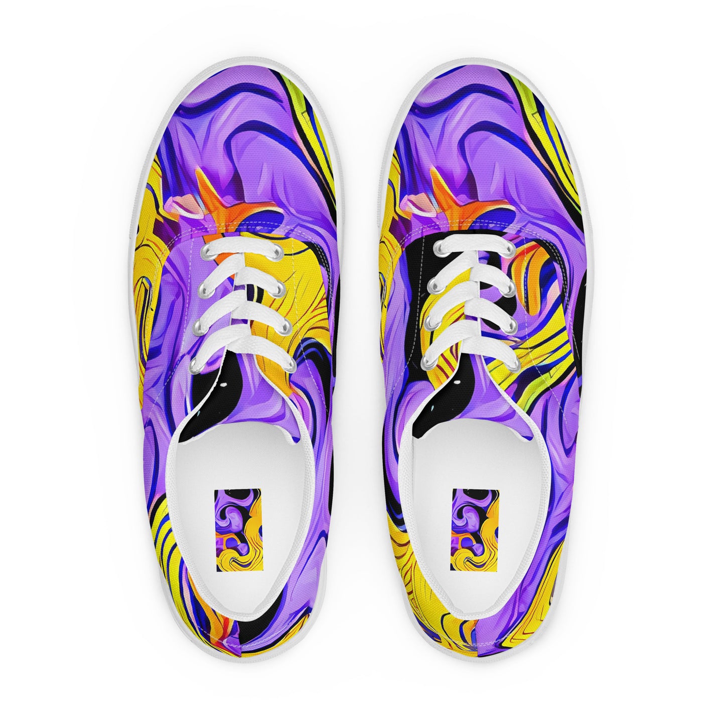 Women's Lace-Up Canvas Shoes - Bosschaert Swirl