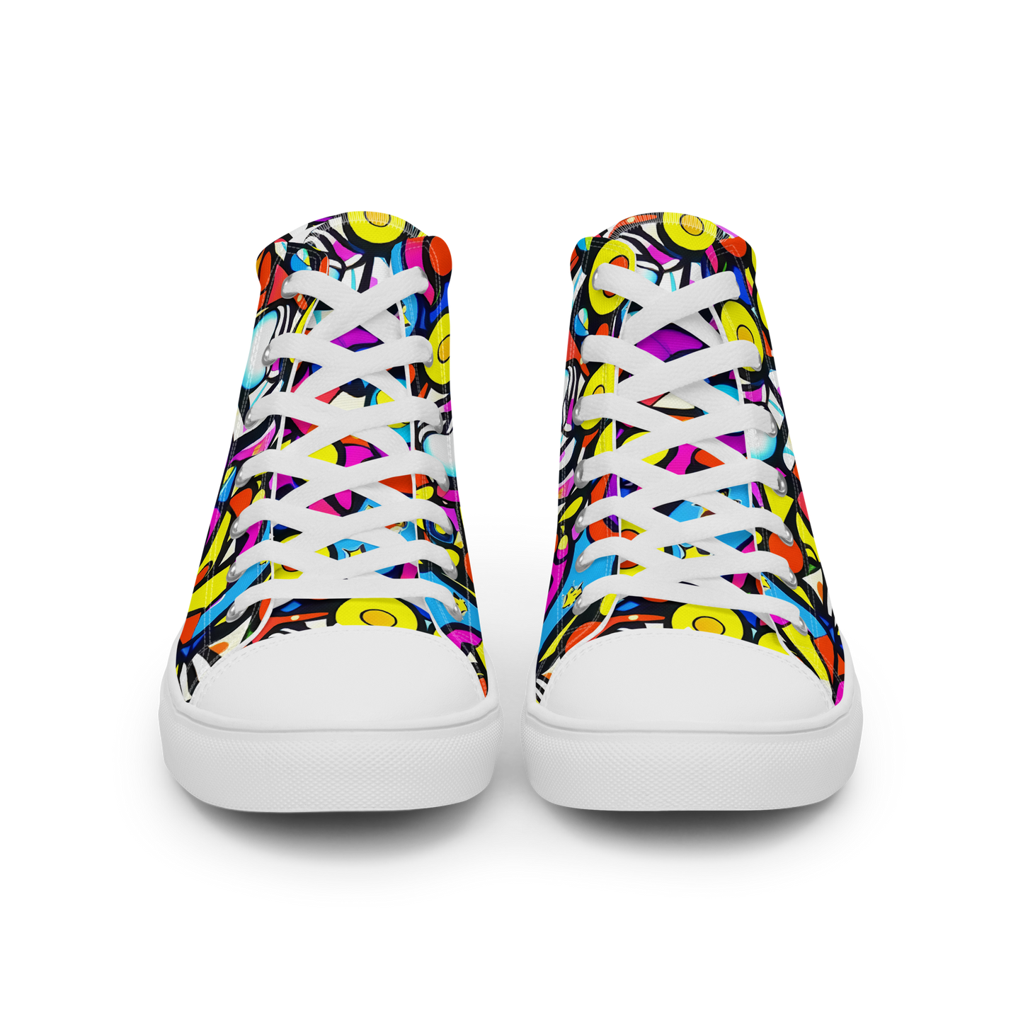 Men's High Top Canvas Shoes - Eclectic Fantasy