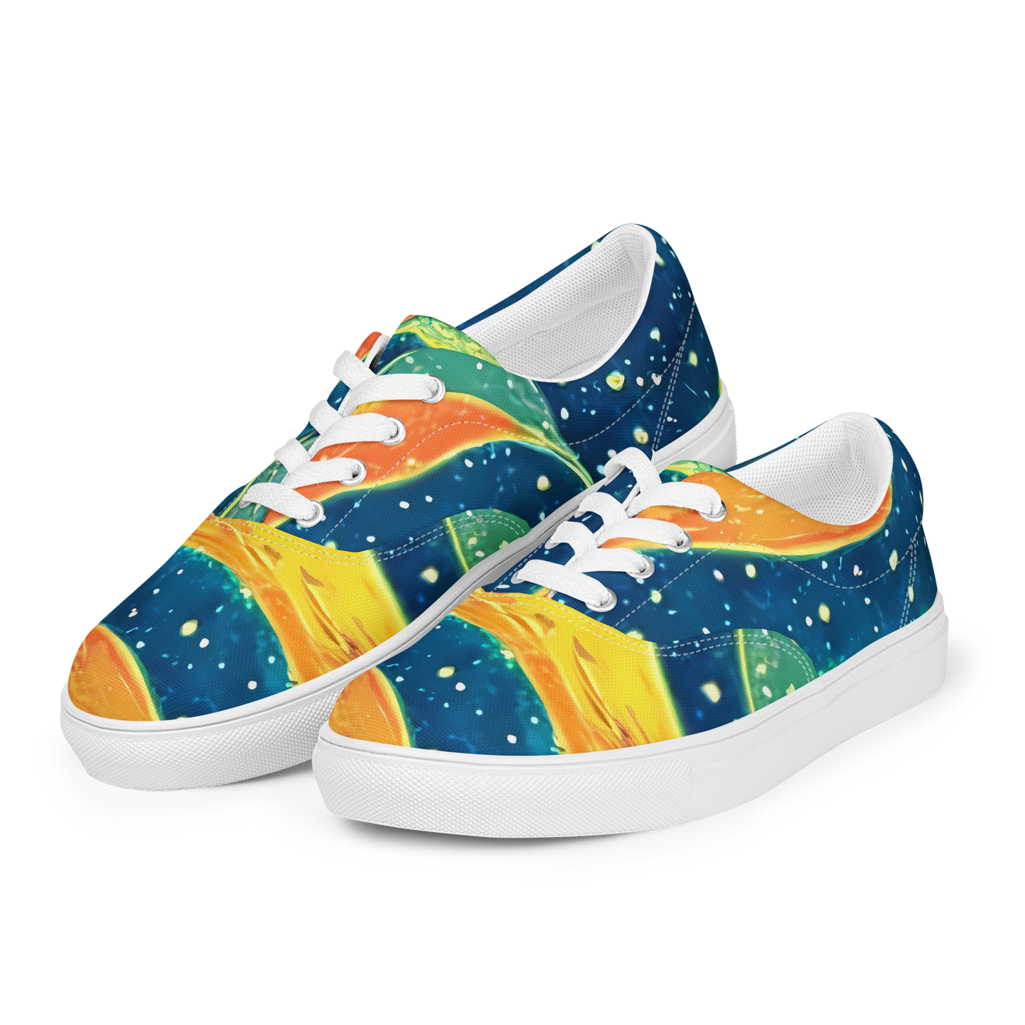 Men's Lace-Up Canvas Shoes - Celestial Harmony