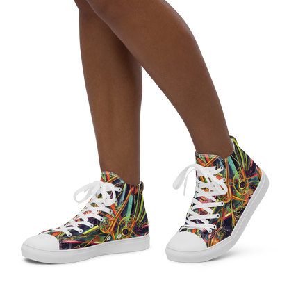 Women's High Top Canvas Shoes - Psychedelic Deep Space