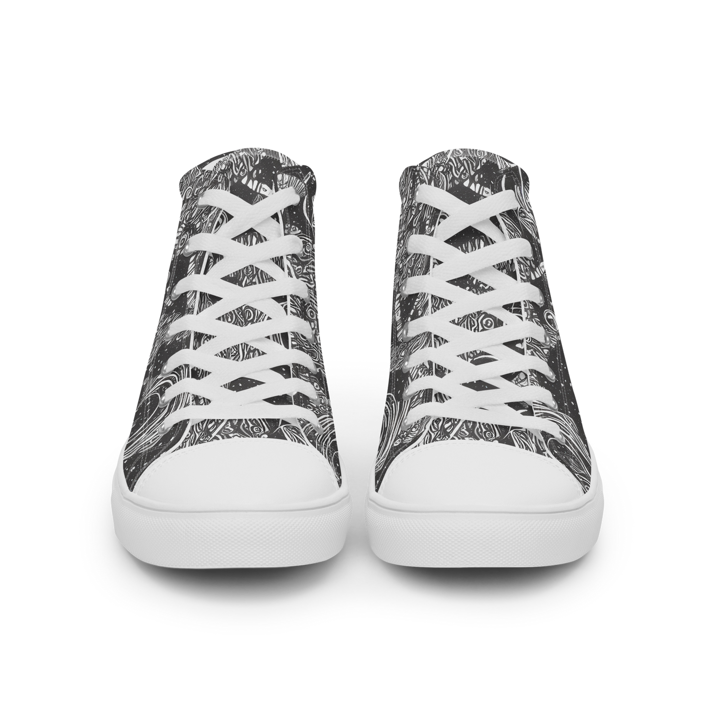 Men's High Top Canvas Shoes - Shadow Reverie