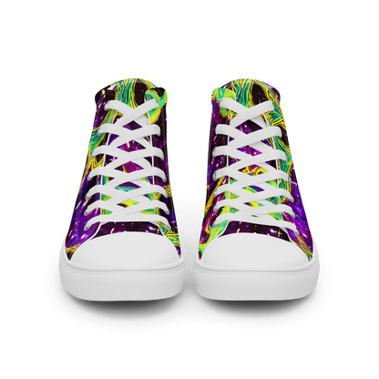 Men's High Top Canvas Shoes - Galactic Web