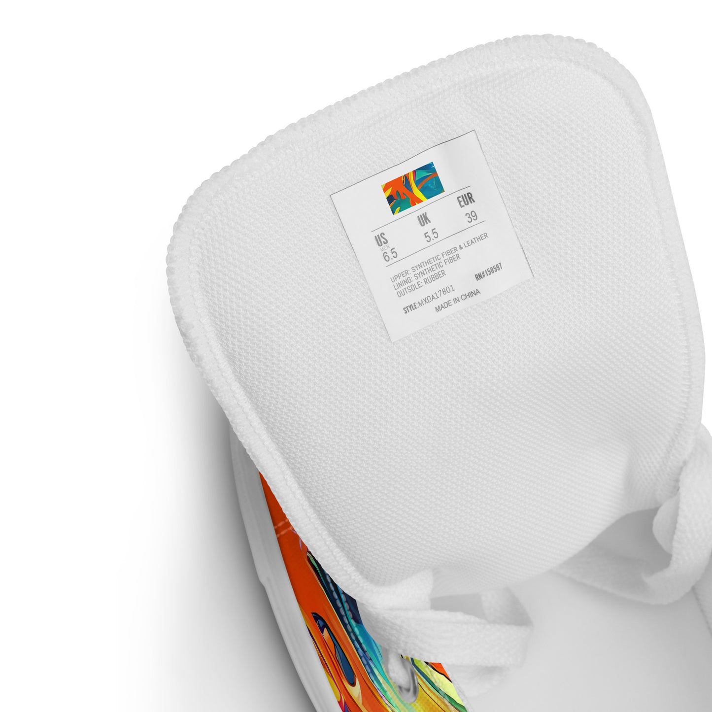 Women's High Top Canvas Shoes - Brown Chaos