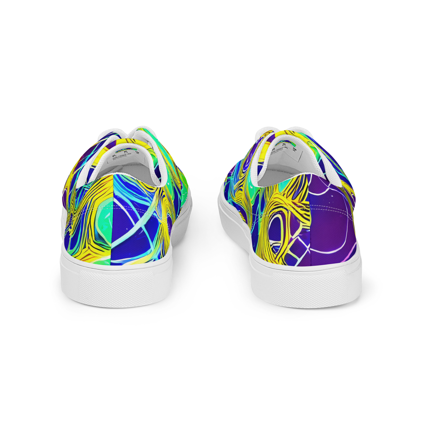 Women's Lace-Up Canvas Shoes - Neon Jungle Rhapsody