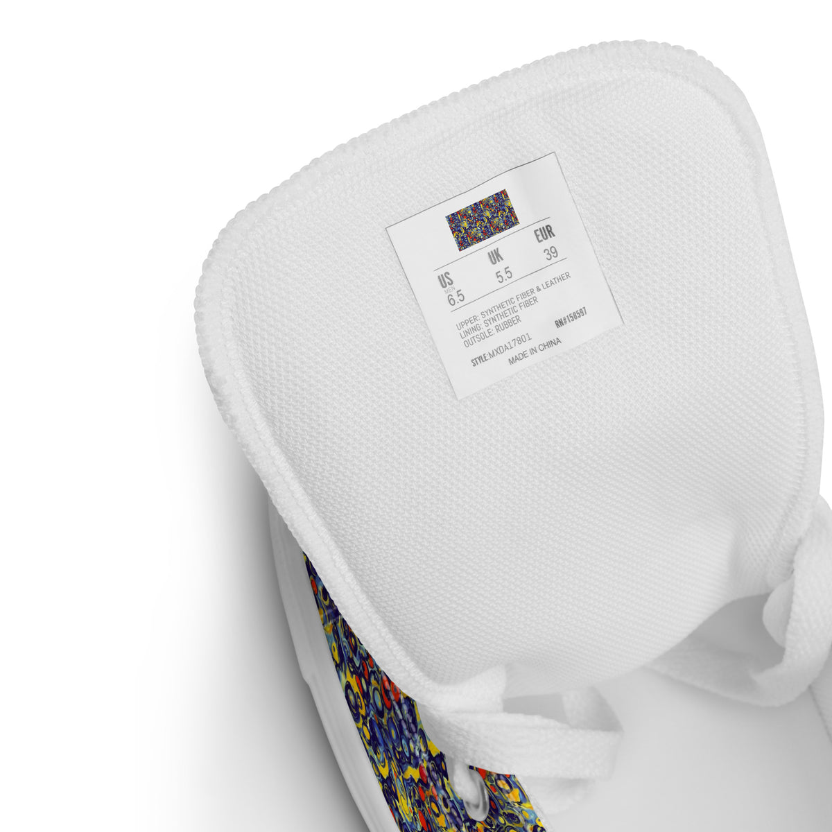 Women's High Top Canvas Shoes - Dynamic Doodles