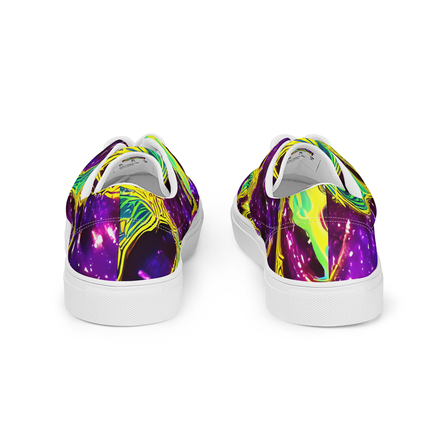 Women's Lace-Up Canvas Shoes - Galactic Web