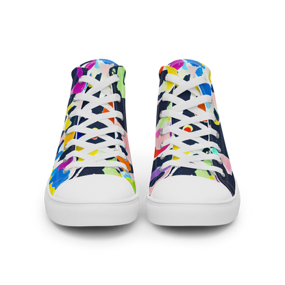 Men's High Top Canvas Shoes - Kaleido Burst